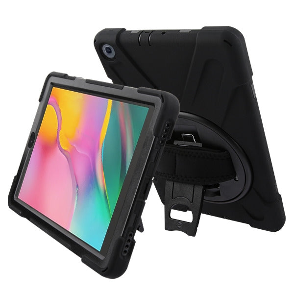 MyBat Rotatable Stand Protector Cover (with Wristband) for Samsung T510 (Galaxy Tab A 10.1 (2019)) - Black / Black - SAMT510HPCRS001-3.jpg