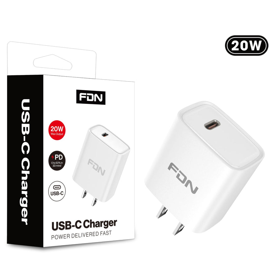 FDN USB-C Wall Charger (20W) - White