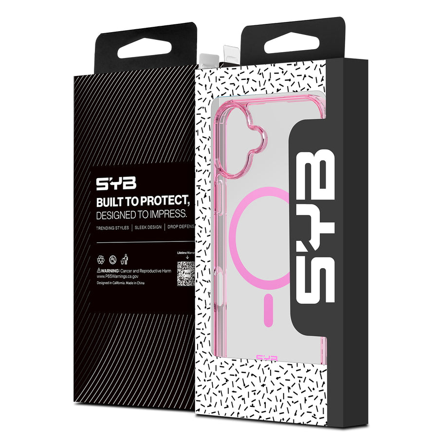 SYB Clear Series MagSafe Case for Apple iPhone 16 - Pink - SIP16CSFSST222-7.jpg