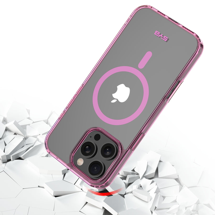 SYB Clear Series MagSafe Case for Apple iPhone 16 Pro - Pink - SIP16PCSFSST222-5.jpg