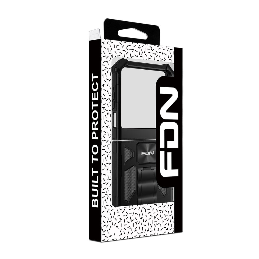 FDN Sturdy Hybrid Protector Cover (with Stand) for Motorola razr (2024) / razr (2025) / razr (2026) - Black / Black - SMRAZR4CSFSSS001-10.jpg