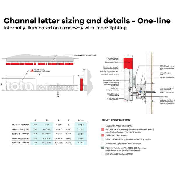 total Channel Letter, Internally Illuminated and Halo-Lit (W=17'2"*H=36") - SPTATAL36-2.jpg