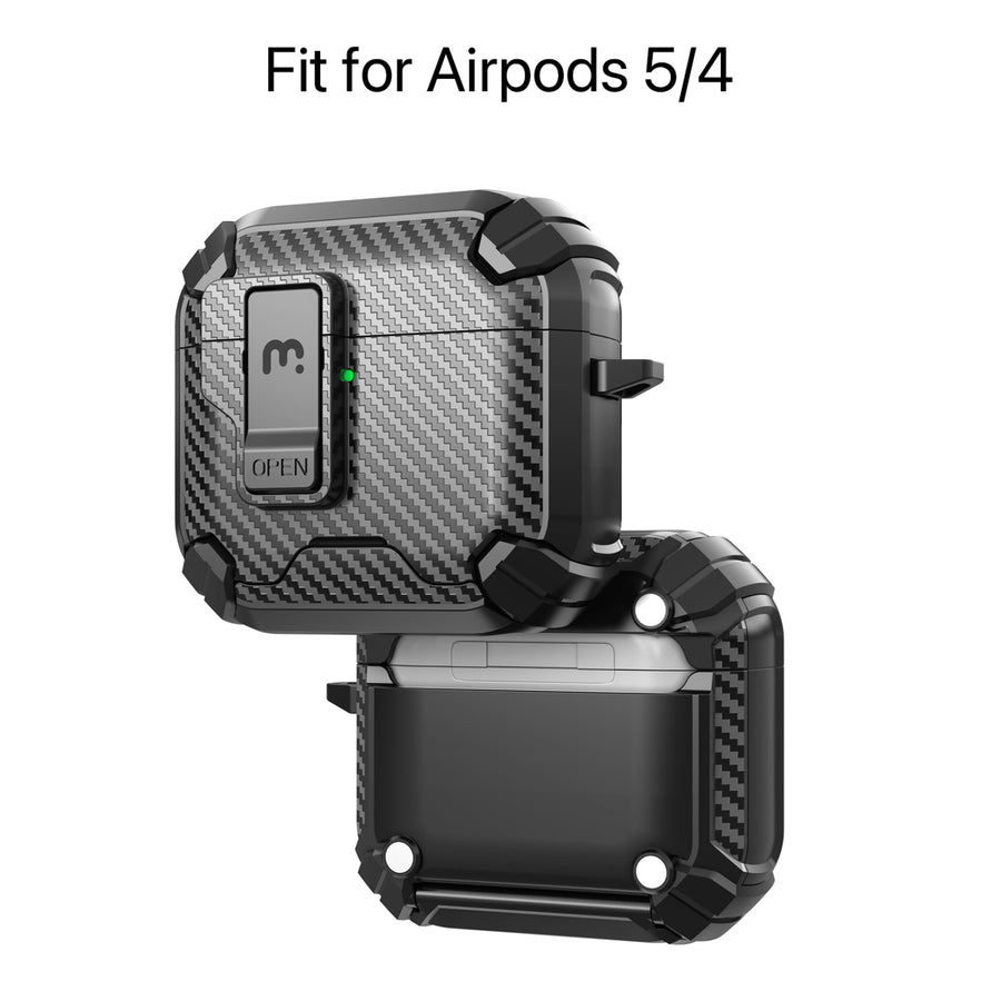 MyBat Pro SafeSound Magnetic Locking AirPods Case for Apple AirPods 5 / AirPods 4 - Black - TT-RAIRP5CSTPUS012-12.JPG