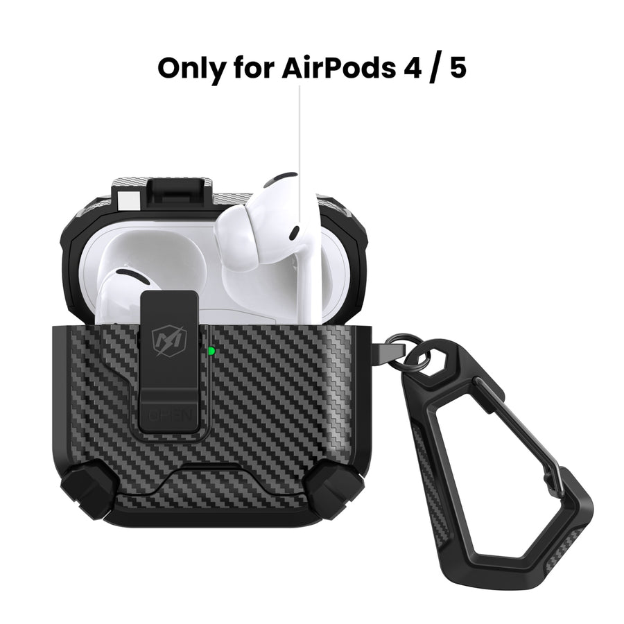 MyBat Pro SafeSound Magnetic Locking AirPods Case for Apple AirPods 5 / AirPods 4 - Black - TT-RAIRP5CSTPUS012-2.JPG
