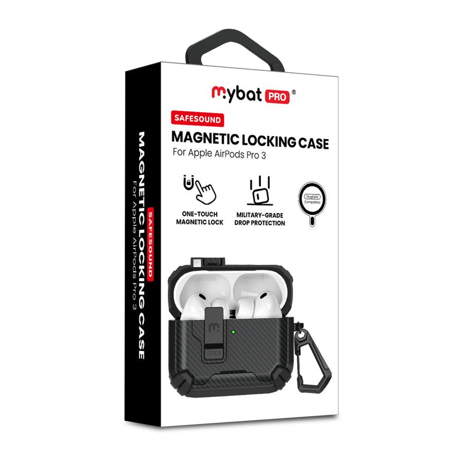 MyBat Pro SafeSound Magnetic Locking AirPods Case for Apple AirPods Pro 3 with Wireless Charging Case - Black - TT-RAIRPP3CSTPUS012-4.jpg