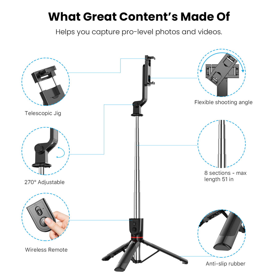 MyBat Pro PicturePerfect 2.0 Selfie Stick + Tripod - Black - TT-RCLSEL012-11.jpg