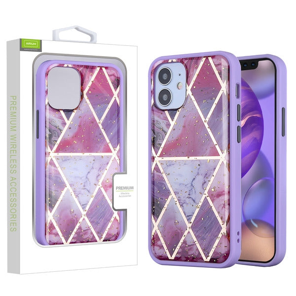 Airium Hybrid Case for Apple iPhone 12 mini - Purple Marbling / Purple - UIP12CSFSSM061-1.jpg