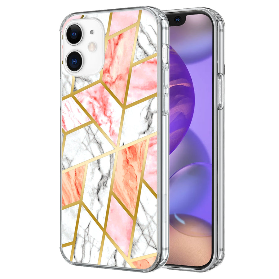 Airium Fusion Protector Cover for Apple iPhone 12 mini - Electroplated Pink Marbling - UIP12CSFSSM324-2.jpg