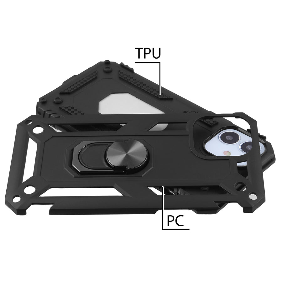 Airium Anti-Drop Hybrid Protector Case (with Ring Stand) for Apple iPhone 12 mini - Black / Black - UIP12CSFSSS241-7.jpg