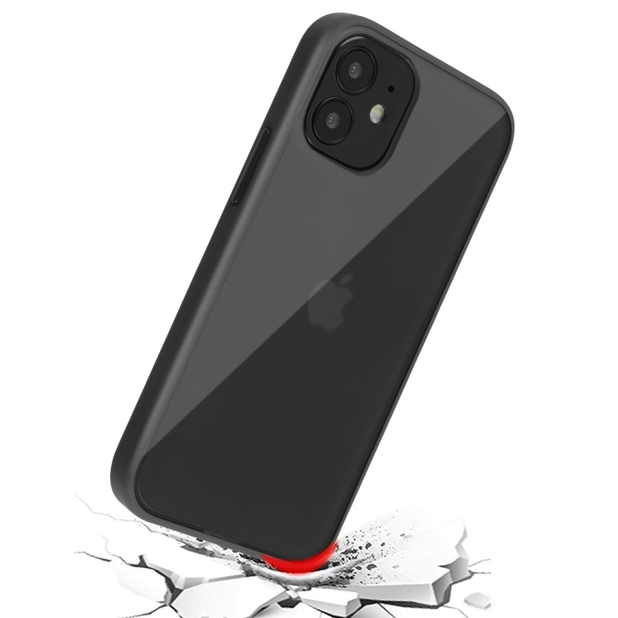 Airium Frost Hybrid Protector Cover for Apple iPhone 12 mini - Semi Transparent Smoke Frosted / Rubberized Black - UIP12CSFSSS251-4.jpg