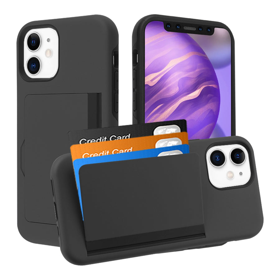 Airium Poket Hybrid Protector Cover for Apple iPhone 12 mini - Black / Black - UIP12CSPKTS001-2.jpg