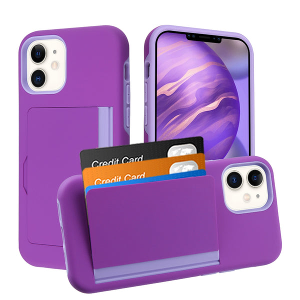 Airium Poket Hybrid Protector Cover for Apple iPhone 12 mini - Purple / Light Purple - UIP12CSPKTS005-2.jpg