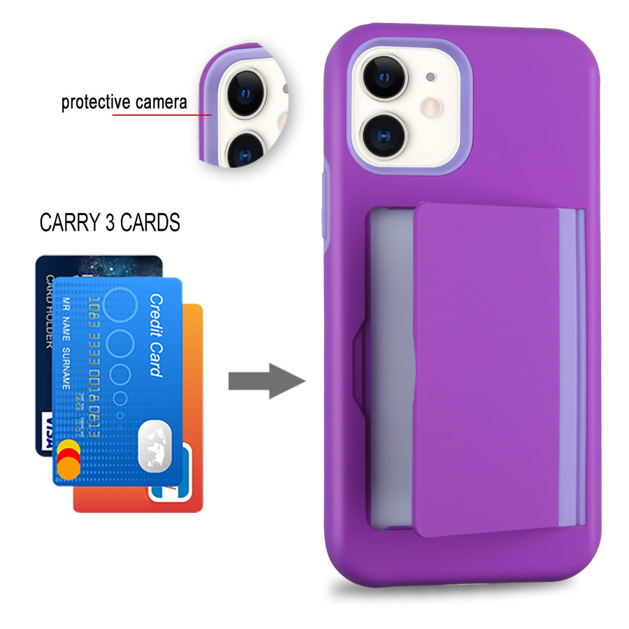 Airium Poket Hybrid Protector Cover for Apple iPhone 12 mini - Purple / Light Purple - UIP12CSPKTS005-6.jpg