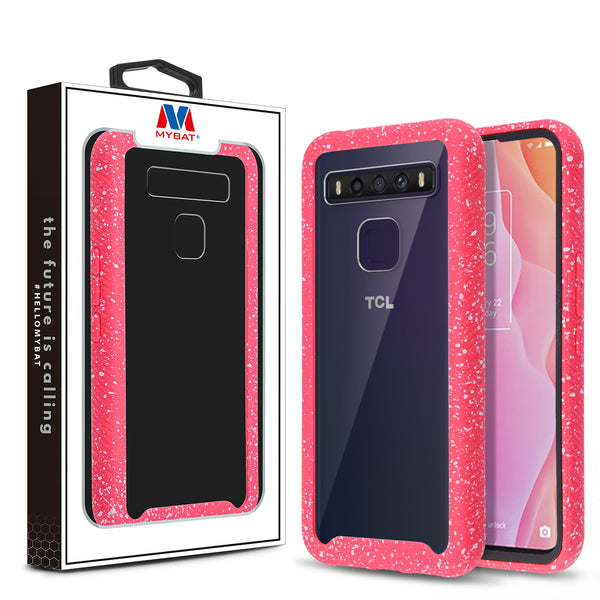 MyBat Splash Hybrid Case for TCL 10 5G UW T-mobile Revvl (non 5G) - Highly Transparent Clear / Red - UT105GCSFSSS263-1.jpg