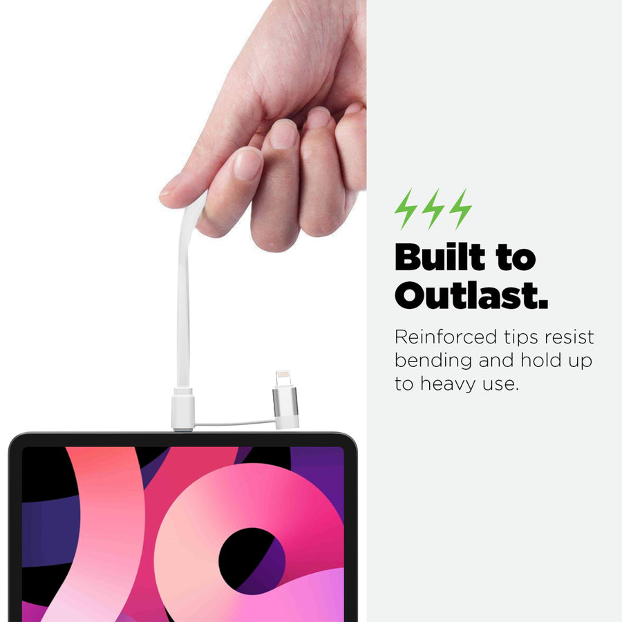 AmpNergy 100W PowerLines 4-in-1 Dual-Retractable Charging Cable - 3FT - White - ACB4IN1MO17PW12-9.jpg