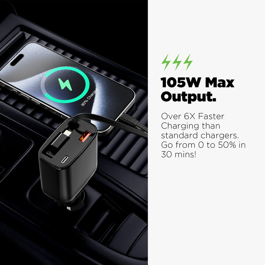 AmpNergy Speedemon 105W 4-in-1 Car Charger w/ Dual Ports & Retractable Cables - Black - ACGCARC14BK-6.jpg