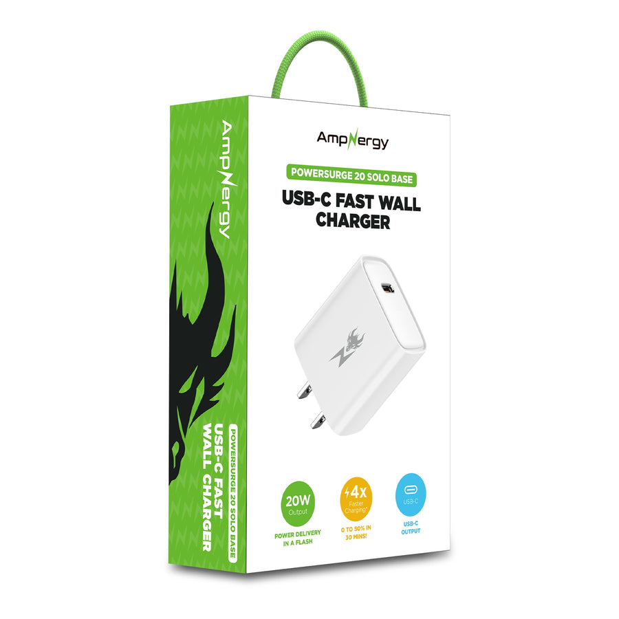 AmpNergy PowerSurge 20W USB-C Fast Wall Charger - White - ACGTRAC25PW-4.JPG