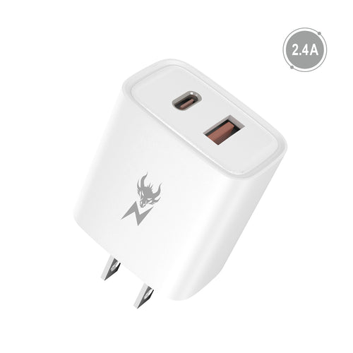 AmpNergy PowerSurge 12W Dual-Port Wall Charger (USB-C + USB-A) - White - ACGTRAC30PW-2.jpg
