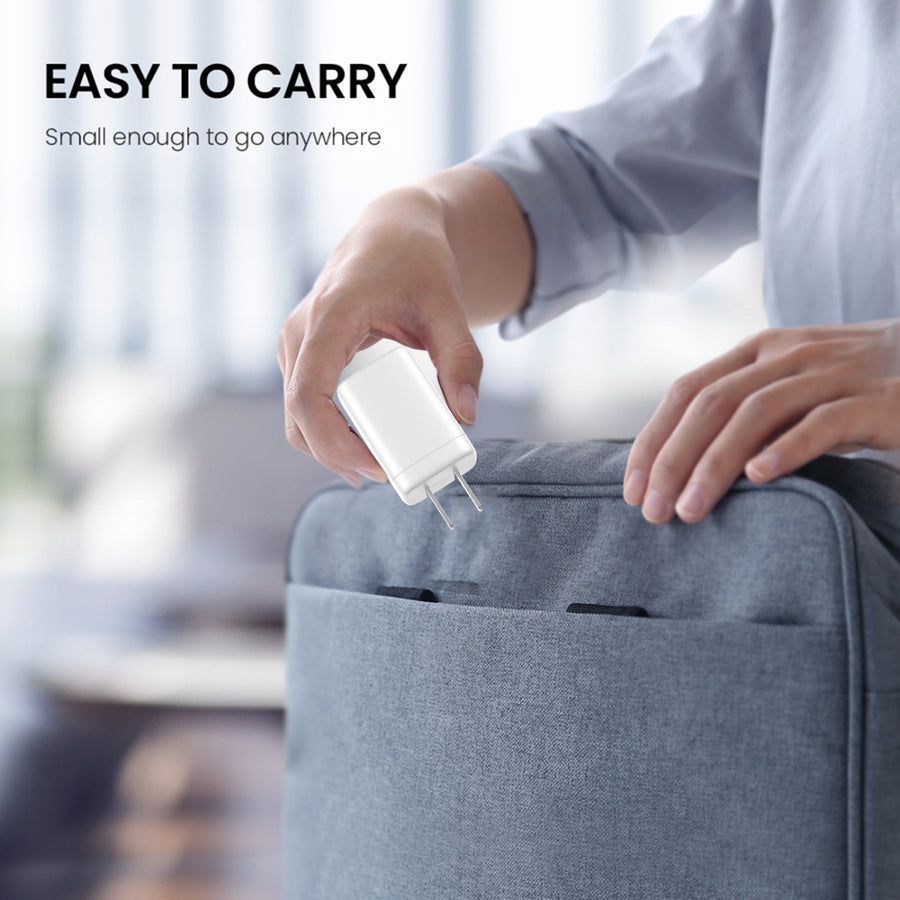 AmpNergy PowerSurge 20W Fast Dual-Port Charger w/ Foldable Plug - White - ACGTRAC31PW-7.jpg