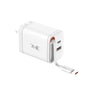 AmpNergy PowerSurge 40W+ Dual-Port GaN Charger with Retractable USB-C Cable - White - ACGTRAC32PW-2.jpg