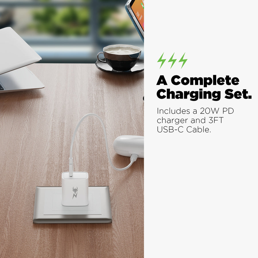 AmpNergy PowerSurge 20W USB-C Charger with USB-C to USB-C Cable - White - ACGTRACCMO05PW-7.jpg