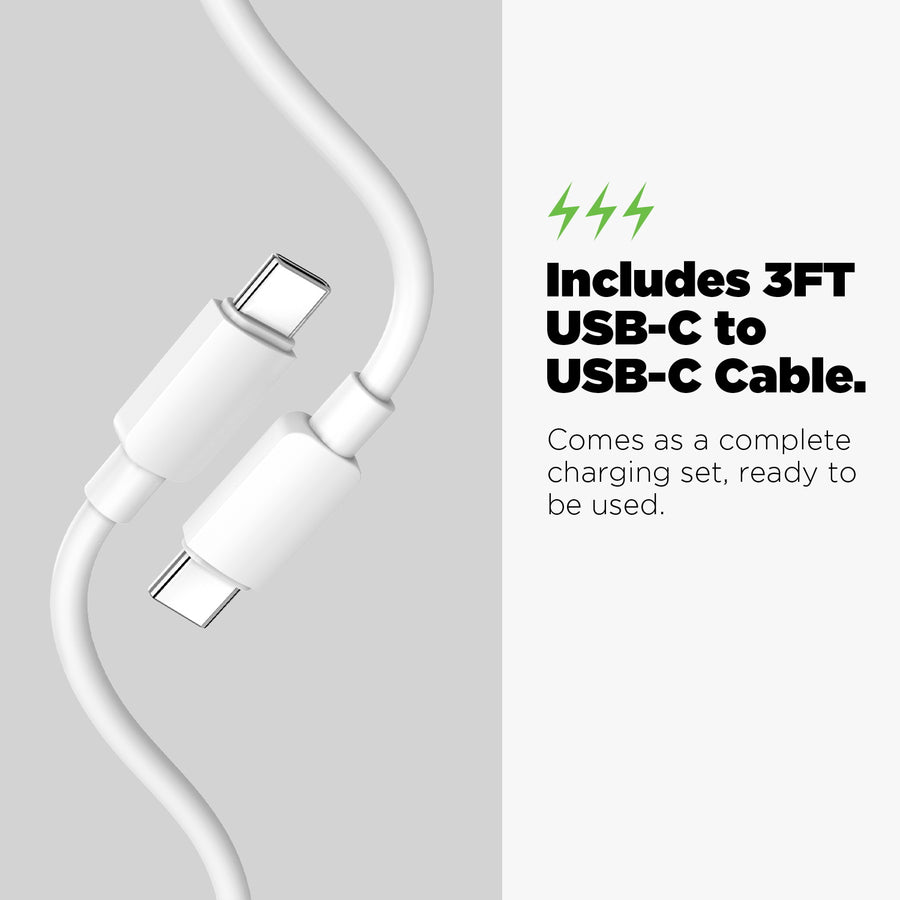 AmpNergy PowerSurge 30W Fast Dual-Port Charger w/ Foldable Plug with USB-C to USB-C Cable - White - ACGTRACCMO08PW-8.jpg