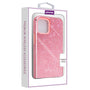 Asmyna Encrusted Rhinestones Hybrid Case for Apple iPhone 12 mini - Electroplated Pink / Pink - AIP12CSFSSD142-7.jpg