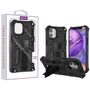 Asmyna Sturdy Hybrid Protector Cover (with Stand) for Apple iPhone 12 mini - Black / Black - AIP12CSFSSS001-1.jpg