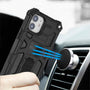 Asmyna Sturdy Hybrid Protector Cover (with Stand) for Apple iPhone 12 mini - Black / Black - AIP12CSFSSS001-6.jpg