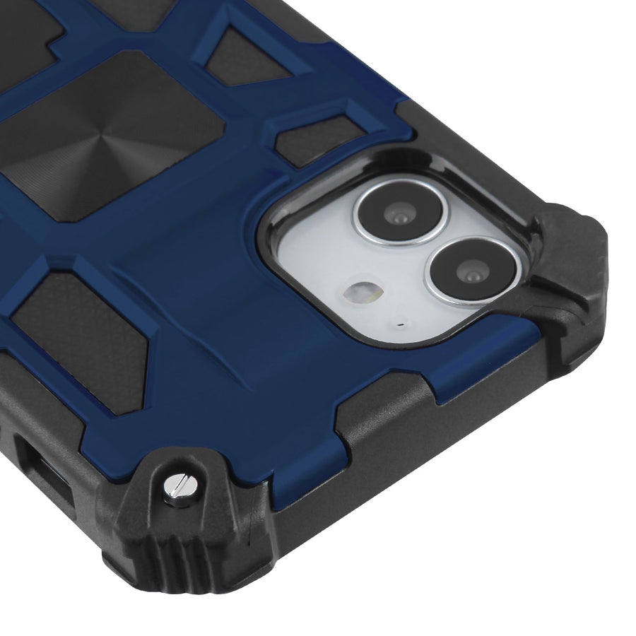 Asmyna Sturdy Hybrid Protector Cover (with Stand) for Apple iPhone 12 mini - Ink Blue / Black - AIP12CSFSSS002-4.jpg