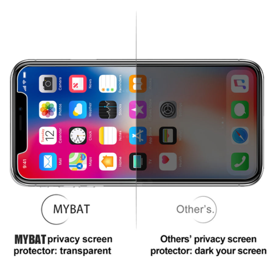 MyBat Privacy Tempered Glass Screen Protector (2.5D) for Apple iPhone XS/X / 11 Pro - Transparent Smoke - AIPHONEXLCDSCPR67-4.jpg