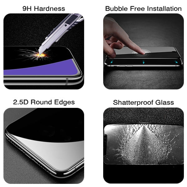 Asmyna Full Coverage Tempered Glass Screen Protector for Apple iPhone XS/X / 11 Pro - Black - AIPHONEXLCDSCPR85A-5.jpg