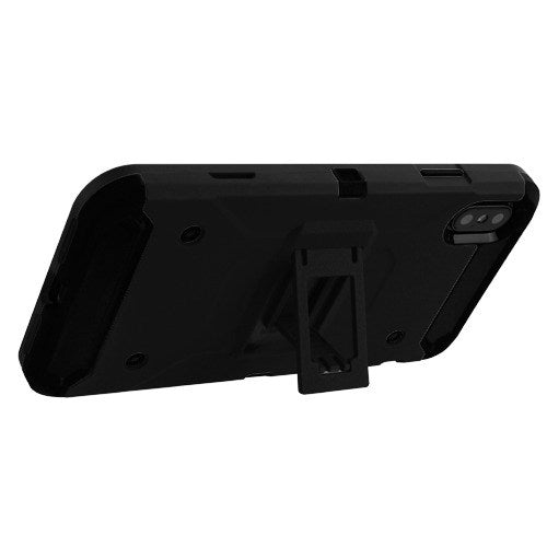 Asmyna Kinetic Hybrid Protector Cover Combo (with Black Holster) for Apple iPhone XS Max - Black / Black - AIPXSMAXHPCKINCMB001WP-5.jpg
