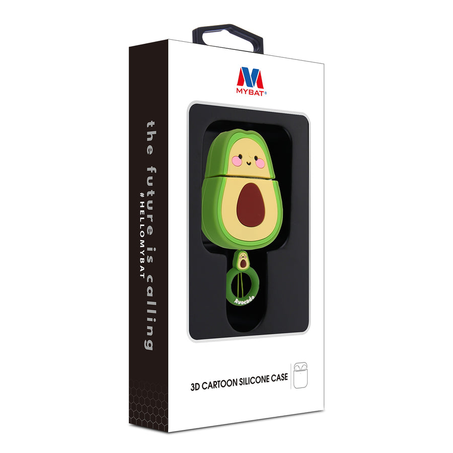MyBat 3D Cartoon Silicone Case for Apple AirPods with Wireless Charging Case - Avocado - AIRPODSCASK112-7.jpg