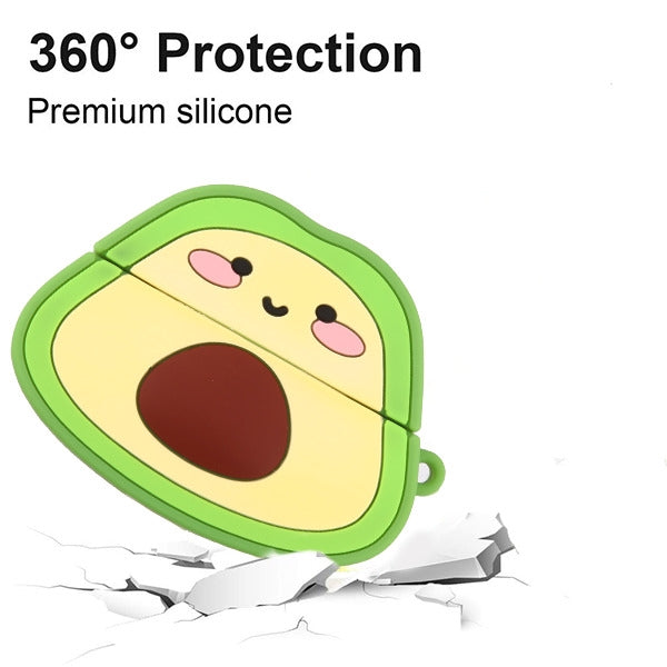 MyBat 3D Cartoon Silicone Case for Apple AirPods Pro with Wireless Charging Case - Avocado - AIRPODSPCASK112-4.jpg