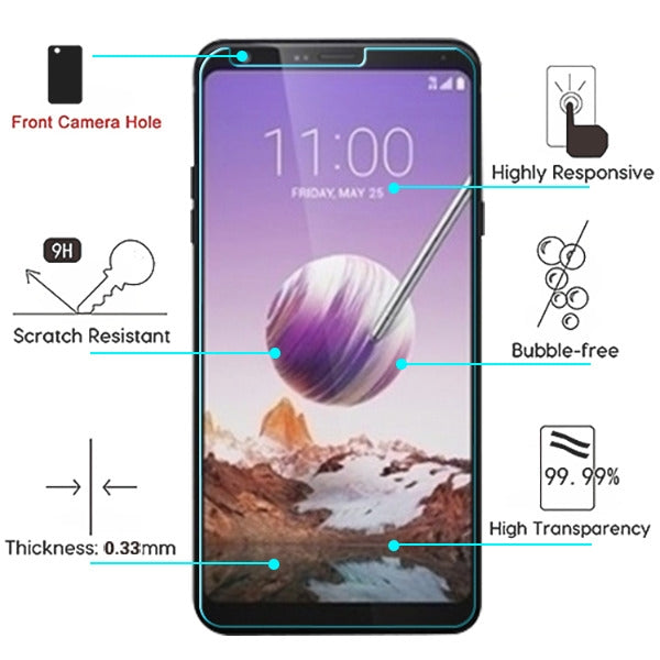 Asmyna Tempered Glass Screen Protector (2.5D) for Lg Stylo 5 - Clear - ALGSTL5LCDSCPR81-3.jpg