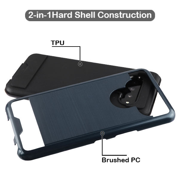 Asmyna Brushed Hybrid Protector Cover for Lg V50 ThinQ - Ink Blue / Black - ALGV50HPCSAAS353WP-2.jpg