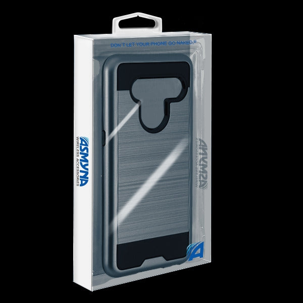Asmyna Brushed Hybrid Protector Cover for Lg V50 ThinQ - Ink Blue / Black - ALGV50HPCSAAS353WP-5.jpg