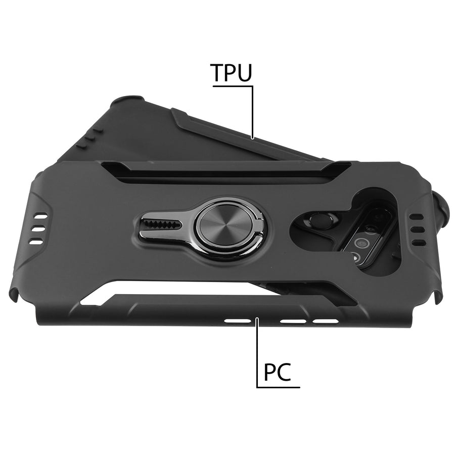 Asmyna Hybrid Protector Cover (with Ring Stand) for Lg K51 / Reflect - Black / Black - ALK51CSFSSS551-5.jpg