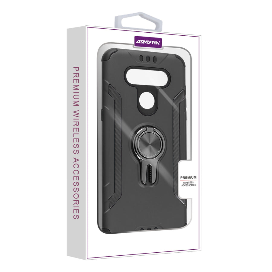 Asmyna Hybrid Protector Cover (with Ring Stand) for Lg K51 / Reflect - Black / Black - ALK51CSFSSS551-7.jpg