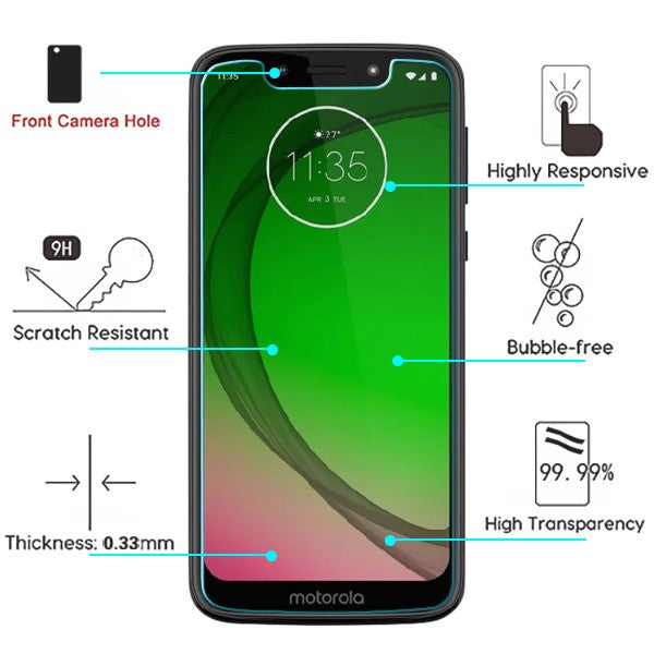 Asmyna Tempered Glass Screen Protector (2.5D) for Motorola Moto G7 Play Alcatel T-Mobile Revvlry - Clear - AMOTG7PLAYLCDSCPR81-3.jpg