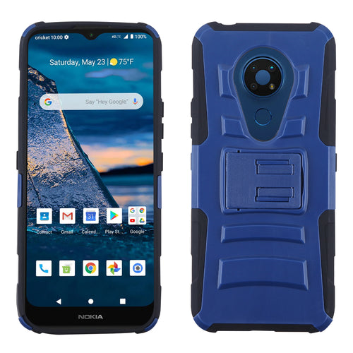Asmyna Advanced Armor Stand Protector Cover for Nokia C5 Endi - Dark Blue / Black - ANC5CSSASS005-2.jpg
