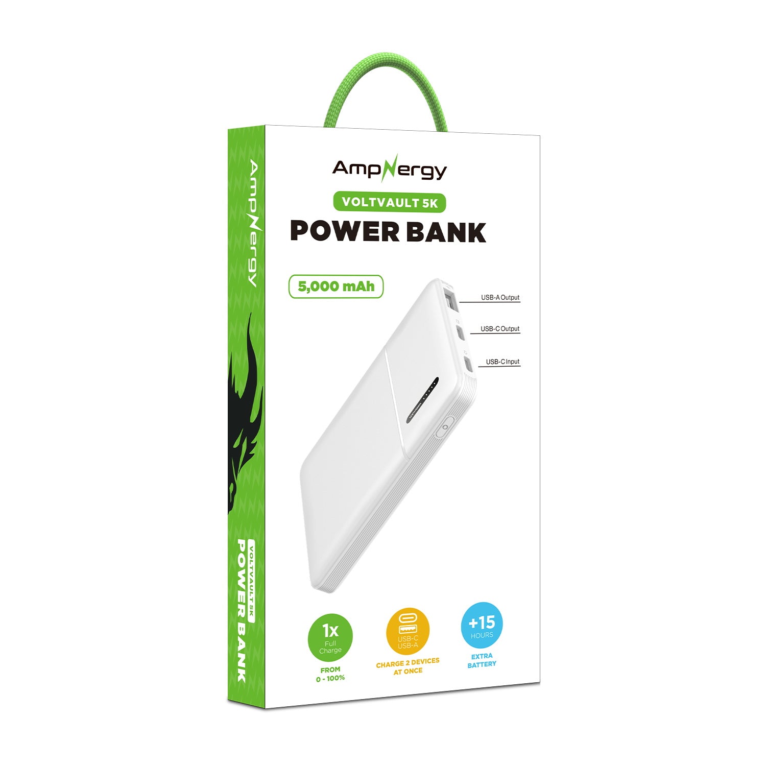 AmpNergy VoltVault 5K mAh Power Bank - White - APBBAT151-3.jpg