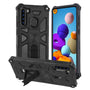 Asmyna Sturdy Hybrid Protector Cover (with Stand) for Samsung Galaxy A21 - Black / Black - ASA21CSFSSS001-2.jpg