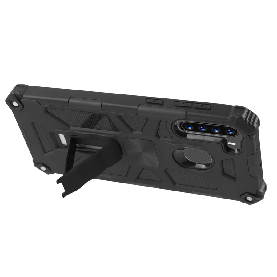 Asmyna Sturdy Hybrid Protector Cover (with Stand) for Samsung Galaxy A21 - Black / Black - ASA21CSFSSS001-3.jpg