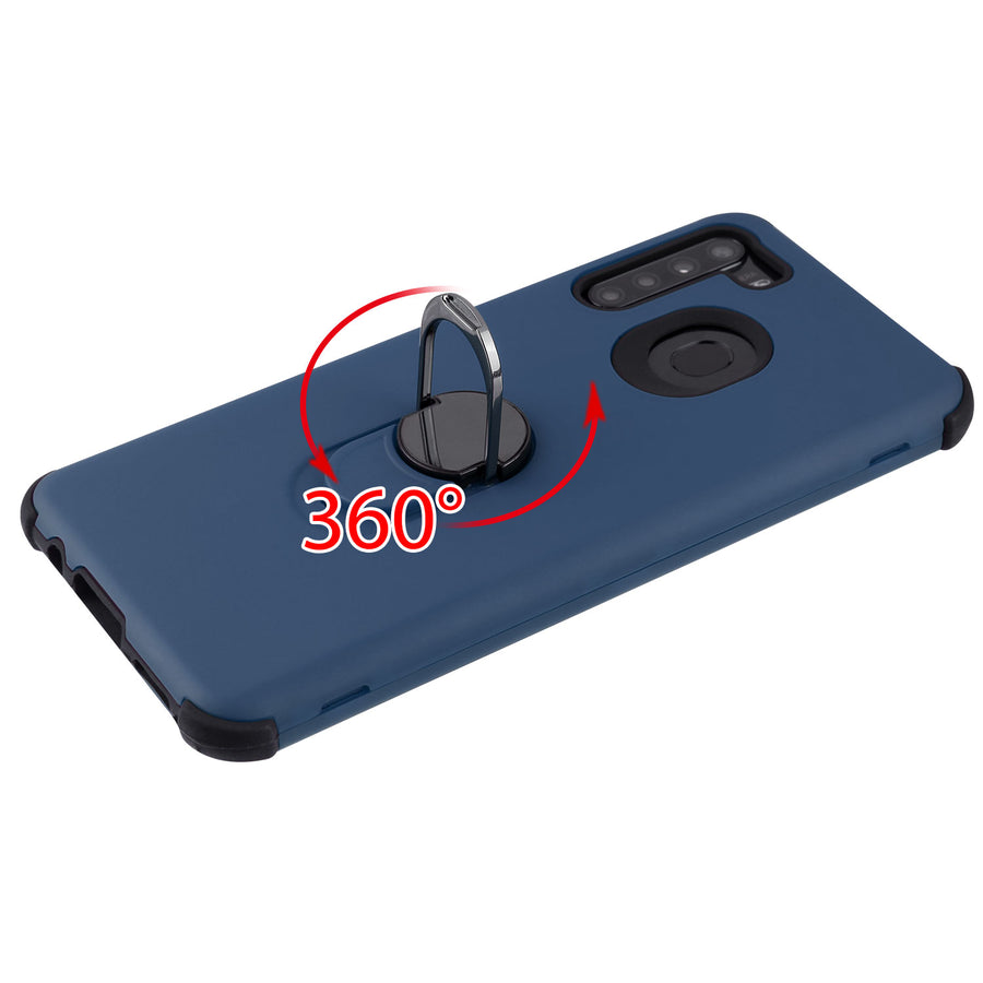 Asmyna Rubberized Hybrid Case (with Ring Stand) for Samsung Galaxy A21 - Ink Blue / Black - ASA21CSFSSS052-5.jpg