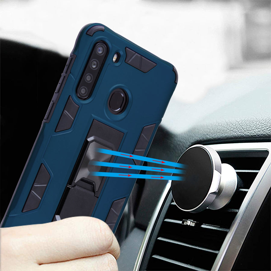 Asmyna Hybrid Case (with Stand) for Samsung Galaxy A21 - Ink Blue / Black - ASA21CSSASS793-6.jpg
