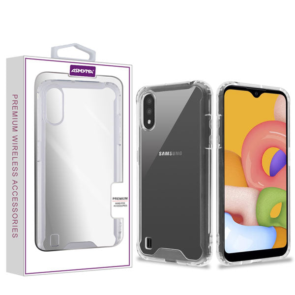 Asmyna Sturdy Gummy Cover for Samsung Galaxy A01 - Highly Transparent Clear / Transparent Clear - ASAMA01CASKGM0141-1.jpg