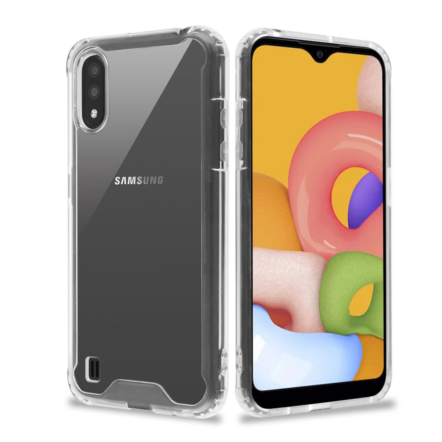 Asmyna Sturdy Gummy Cover for Samsung Galaxy A01 - Highly Transparent Clear / Transparent Clear - ASAMA01CASKGM0141-2.jpg