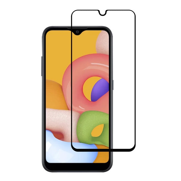 Asmyna Full Coverage Tempered Glass Screen Protector for Samsung Galaxy A01 - Black - ASAMA01LCDSCPR85A-2.jpg